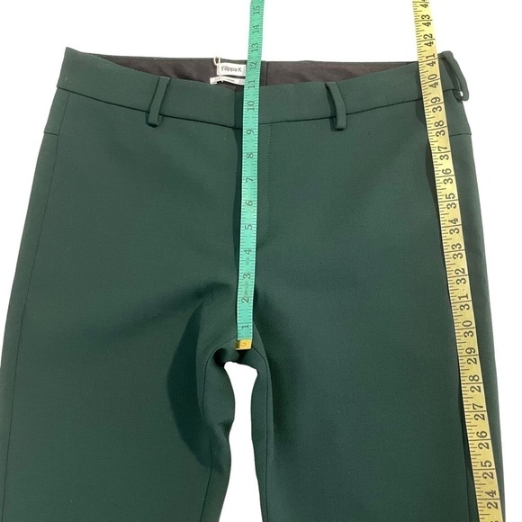 FILIPPA K NWT Pants Slim Tailored Ankle Zip Trousers Forest Green Designer sz L - Picture 7 of 14